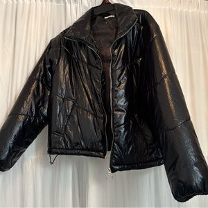 TCEC Black, Cropped Puffer Jacket. Size Medium. NEW without tags.